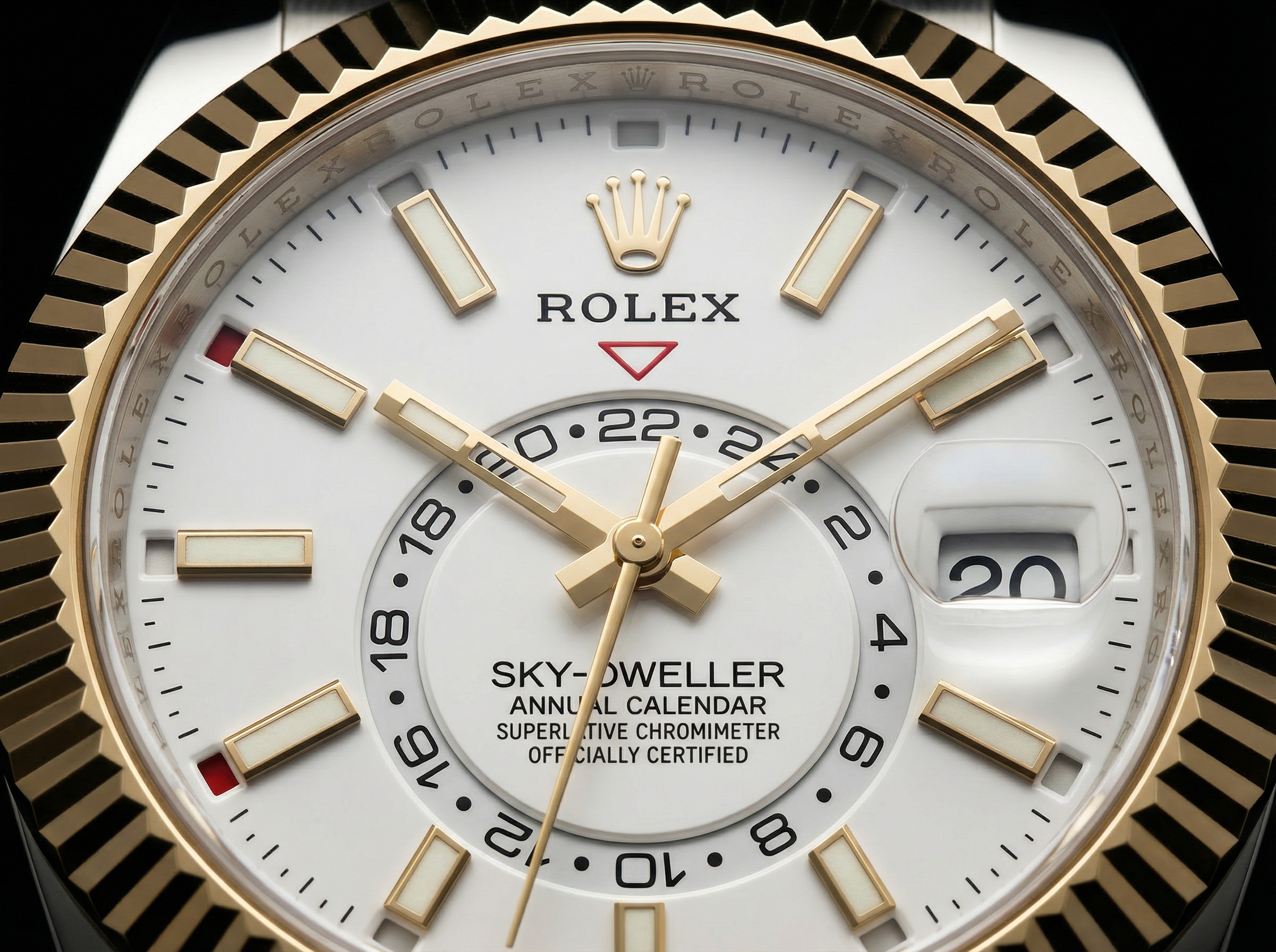 Rolex Sky-Dweller dial close-up